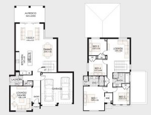 2 planos de casa de dos pisos