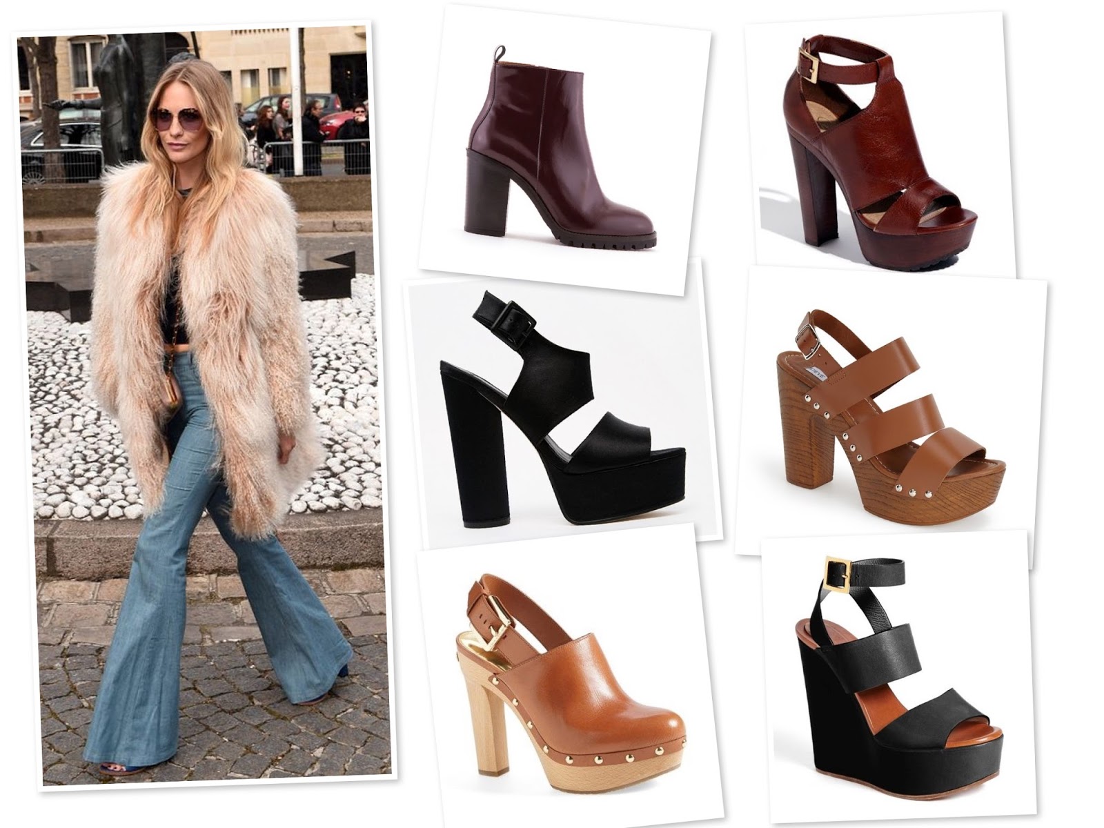 7 zapatos para usar con pantalones acampanados, porque los 70 son una  tendencia súper dura - Moda